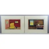 The Red Wall by Sam Nhlengethwa, 2 Signed Lithographs, sold Feb 2015