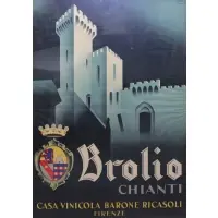 Filippo Romoli, Filippo Romoli (Italian, 1901???1969), Brolio Chianti Color Lithograph Advertising Poster, 1938