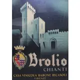 Filippo Romoli, Filippo Romoli (Italian, 1901???1969), Brolio Chianti Color Lithograph Advertising Poster, 1938