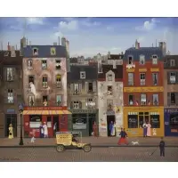 Michel Delacroix, Le Restaurant de l'Univers, Oil on Canvas