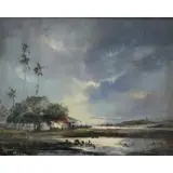 Hiroshi Tagami, Mood, Oil on Canvas Landscape "Mood"