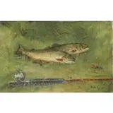 Edward A. Page, Still Life with Fish and Rod, Oil on Canvas