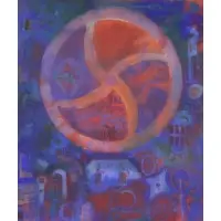 Morris Shulman, A-1 The Wheel, Alkyd Resin on Canvas "A-1 The Wheel"