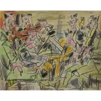 Gen Paul, Quartet, Pastel on Paper "Quartet"