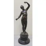 Otto Rasmussen, With castanets, Antique Bronze Figure of a Nude