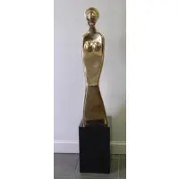 David Hostetler, David Hostetler (American, b, Polished Bronze Standing Figure