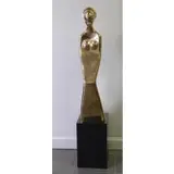 David Hostetler, David Hostetler (American, b, Polished Bronze Standing Figure