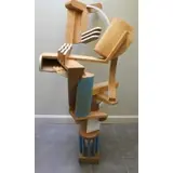 Katsuhisha Sakai, Radical Cast, Abstract Wood & Acrylic Sculpture, 1987