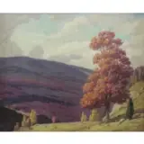 Andrew Schwartz, Autumn Landscape, Oil on Canvas