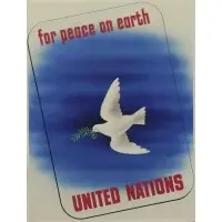 Arthur Hawkins, For Peace on Earth / United Nations, Gouache "For Peace on Earth / United Nations"