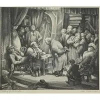 Casting for Character by Don Freeman, Lithograph, sold Nov 2014