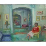 Jakub Zucker, Seated Woman in an Interior