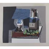 Pablo Picasso, Bouteille et Raisins, Pencil signed lower right, numbered 21/100 lower left