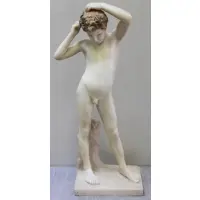 Attillio Piccirilli, A. Piccirilli, Young Faun Marble Sculpture