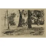Greenwich Park by James Abbott McNeill Whistler, Etching, sold Oct 2014