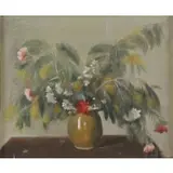 Bouquet de Fleurs by Otakar Kubín, Oil on Canvas, sold Oct 2014