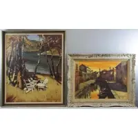 Emil Lindenfeld, Untitled, Two Oils on Canvas