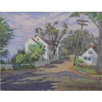 Joseph Marguiles, Street Scene, Oil on Canvas