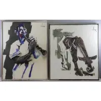 René Brochard, George Lewis, New Orleans, Two Oil with Metal Applique Works