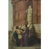 Louis Hector Leroux, Supplication Before the Goddess Hygiel, Oil on Canvas