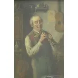 Carl Ostersetzer, Instrumentmacher, Oil on Wood Panel