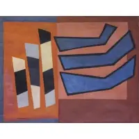 Elizabeth Chater, Abstract Composition, Oil on Canvas