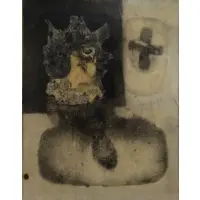 Paper laid on canvas by Francisco Peinado, Mixed Media Abstract Composition, sold Sep 2014