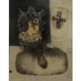 Francisco Peinado, Paper laid on canvas, Mixed Media Abstract Composition
