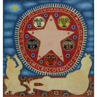 Rex Clawson, Woman As Microcosmos, Oil on Board