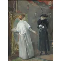 Alexander Levy, The Caller, Oil on Canvas