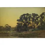 Eugene L Smythe, Twilight Landscape, Oil on Canvas
