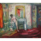 Jakub Zucker, Nude Model in Interior