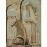 Female Figures with a Boar by Andorno Bonciani, Oil on Masonite, sold Sep 2014