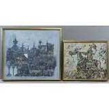 Ovadia (Abdulla) Alkara, Untitled, Two Oils