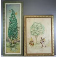 Michoel Muchnik, Untitled, Two Oils on Canvas