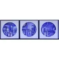 Yitzhak Greenfield, Tipheret Jerusalem, Mixed Media with Painted Wood Triptych Assemblage