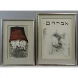 Leonard Baskin, Untitled, Two Lithographs