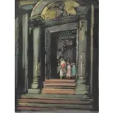 Julius Rolshoven, Untitled, Double Sided Pastel on Paper