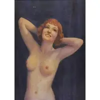 Adriaan Martin de Groot, Adriaan Martin De Groot (American, 1870 - 1942), Oil on Canvas of a Nude