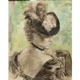 Paul L Clemens, Gay Nineties, Pastel on Board "Gay Nineties"