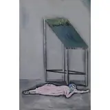 Bruno Caruso, Reclining Figure 1953, Oil on Wood Panel