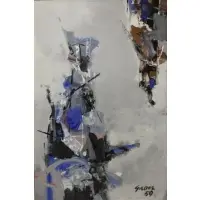 Sidney Gross, Sidney Gross (American - New York, 1921 - 1969), 1959 Abstract Gouache on Paper