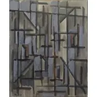 Jacques Busse, Impasse Dheron, 1959, Oil on Canvas "Impasse Dheron" 1959
