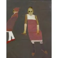 Robert Ernst Marx, Child and Puppet, Oil on Canvas "Child and Puppet"
