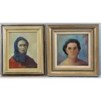 Gene Magazzini, Yolanda, Two Oil on Canvas Portraits