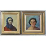 Gene Magazzini, Yolanda, Two Oil on Canvas Portraits