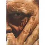 Alton Tobey, A Friend, Oil on Canvas "A Friend" Self Portrait of the artist from his "Fragment" series