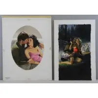 Dick Kohfield, Sweet Persuasion, Two Oil on Board Illustrations
