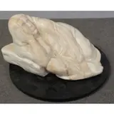 David Schwab, D. Schwab 1985, Pink Marble Sculpture of a Reclining Woman