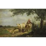 Emile Van Marcke De Lummen, Van Marcke pupil of Jeoyon (?) no. 199 from French Exhibition of 1860 + 6...., Oil on Canvas
